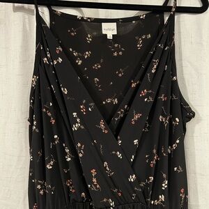 Kalleigh Black Floral Sleeveless Jumpsuit